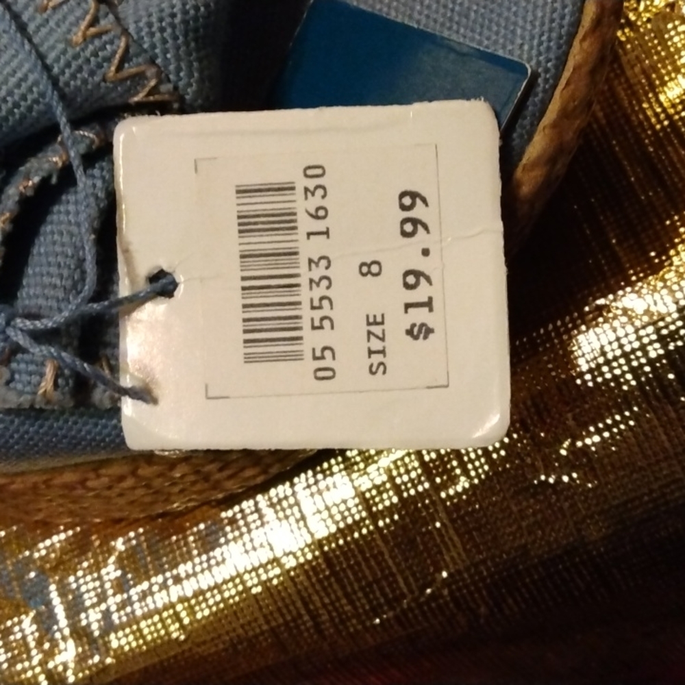 NWT American Eagle Light Blue Wedge Sandals US size 8 - Picture 6 of 6